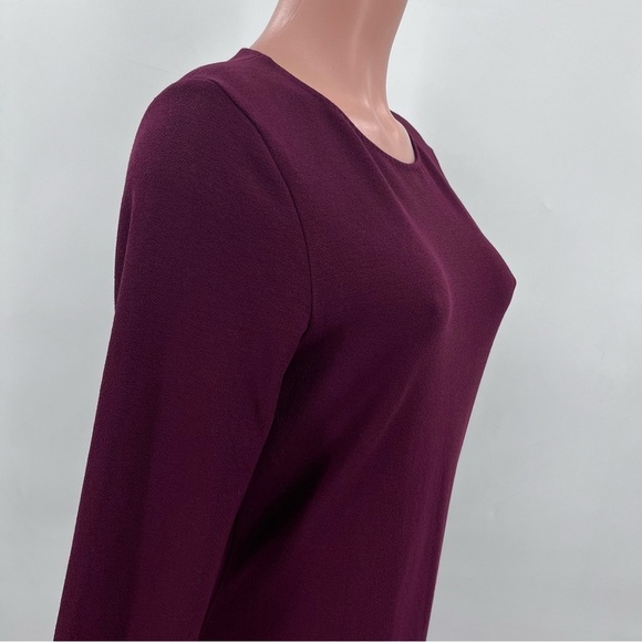 Vince Shiraz Wine Stretch Crepe Knit Sheath Dress Size Large - Picture 6 of 11